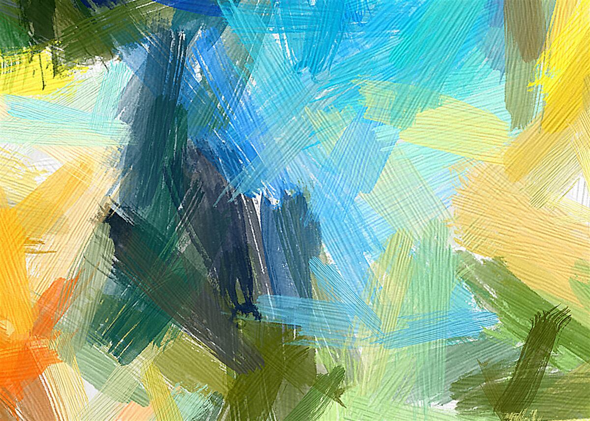 Fototapet abstracție de toamnă creată cu vopsele în ulei