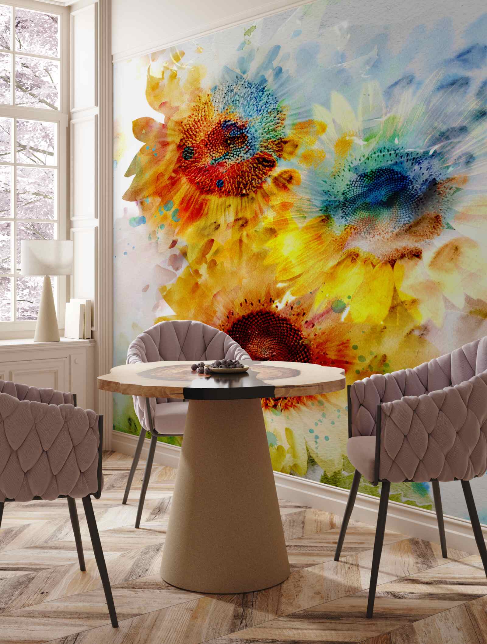 Fototapet buchet de floarea soarelui de vară