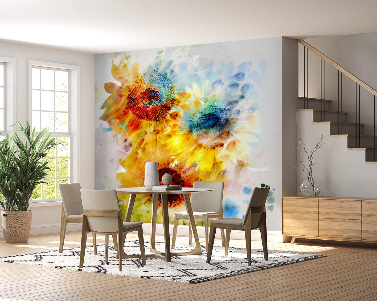 Fototapet buchet de floarea soarelui de vară