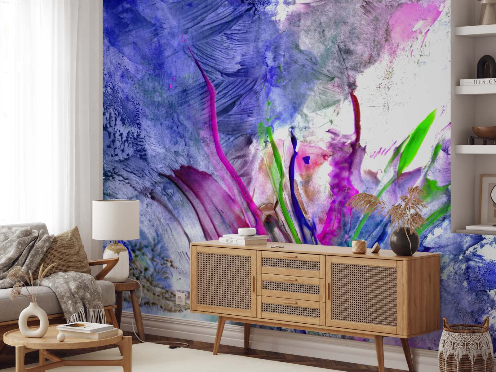 Fototapet abstracție în nuanțe de culori vii