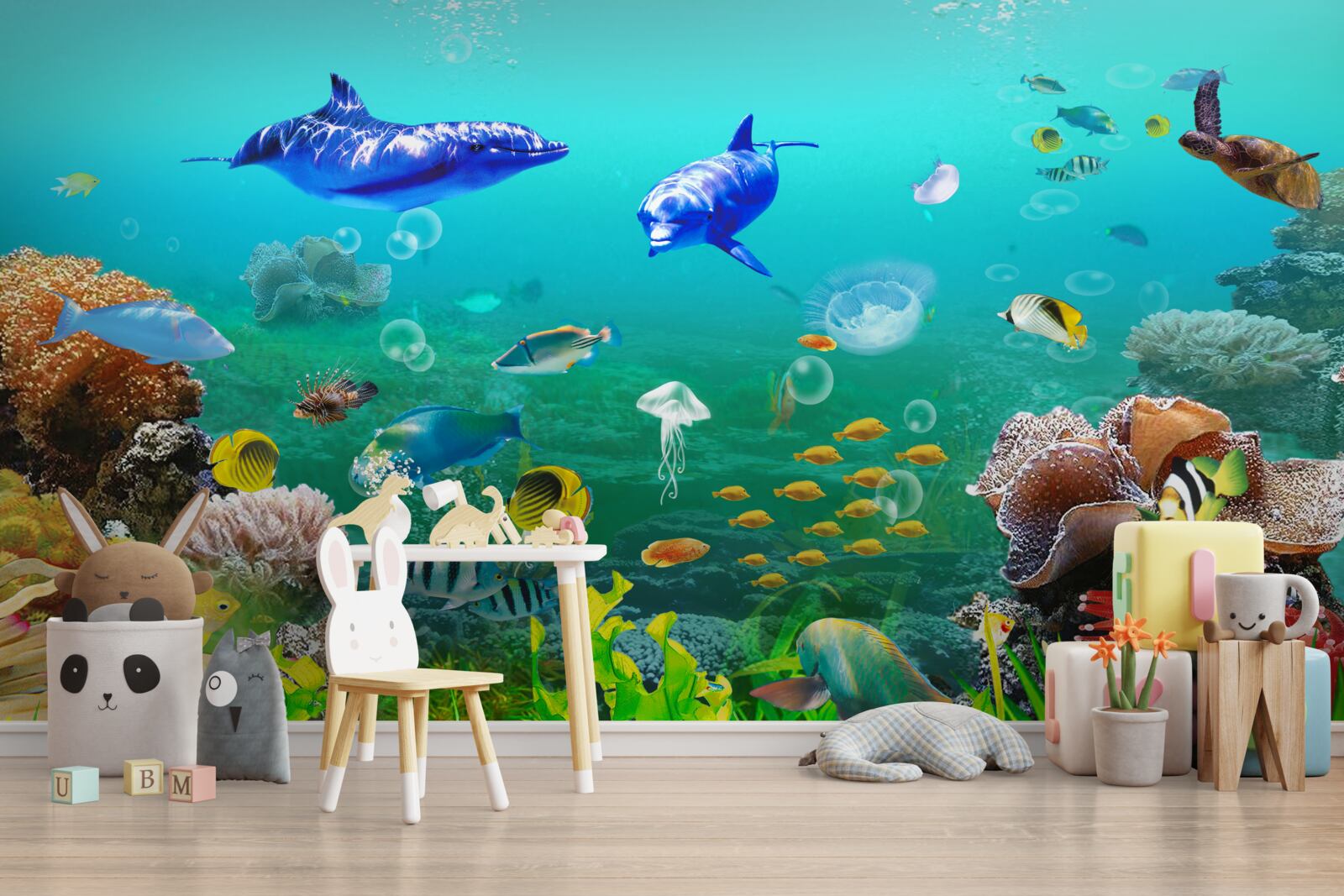 Fototapet diversitatea regnului subacvatic