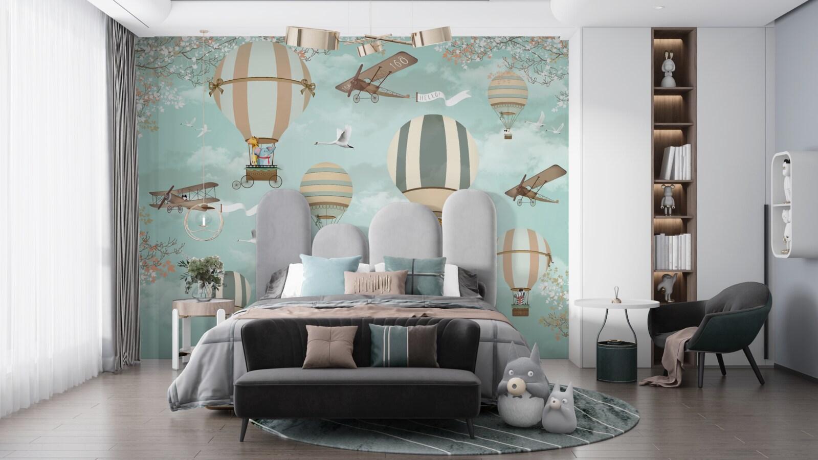 Fototapet animalele și-au început călătoria aeriană spre cer