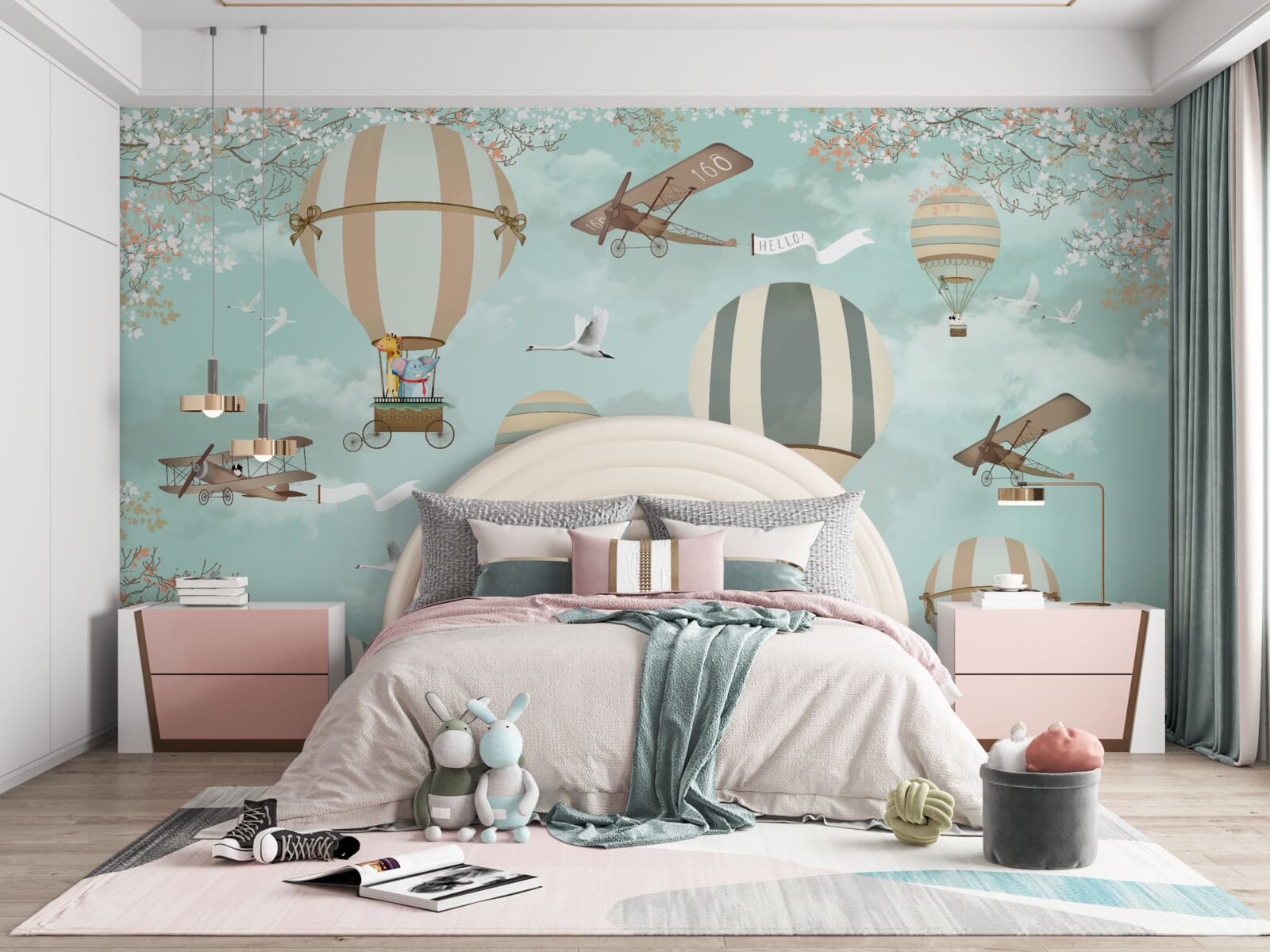 Fototapet animalele și-au început călătoria aeriană spre cer