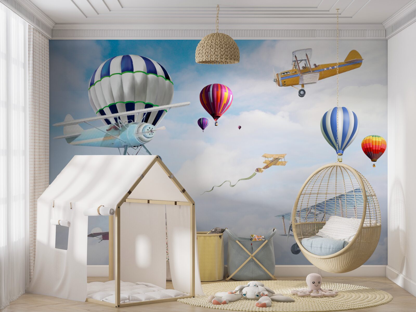 Fototapet manevre aeriene ale aeronavelor și cilindrilor