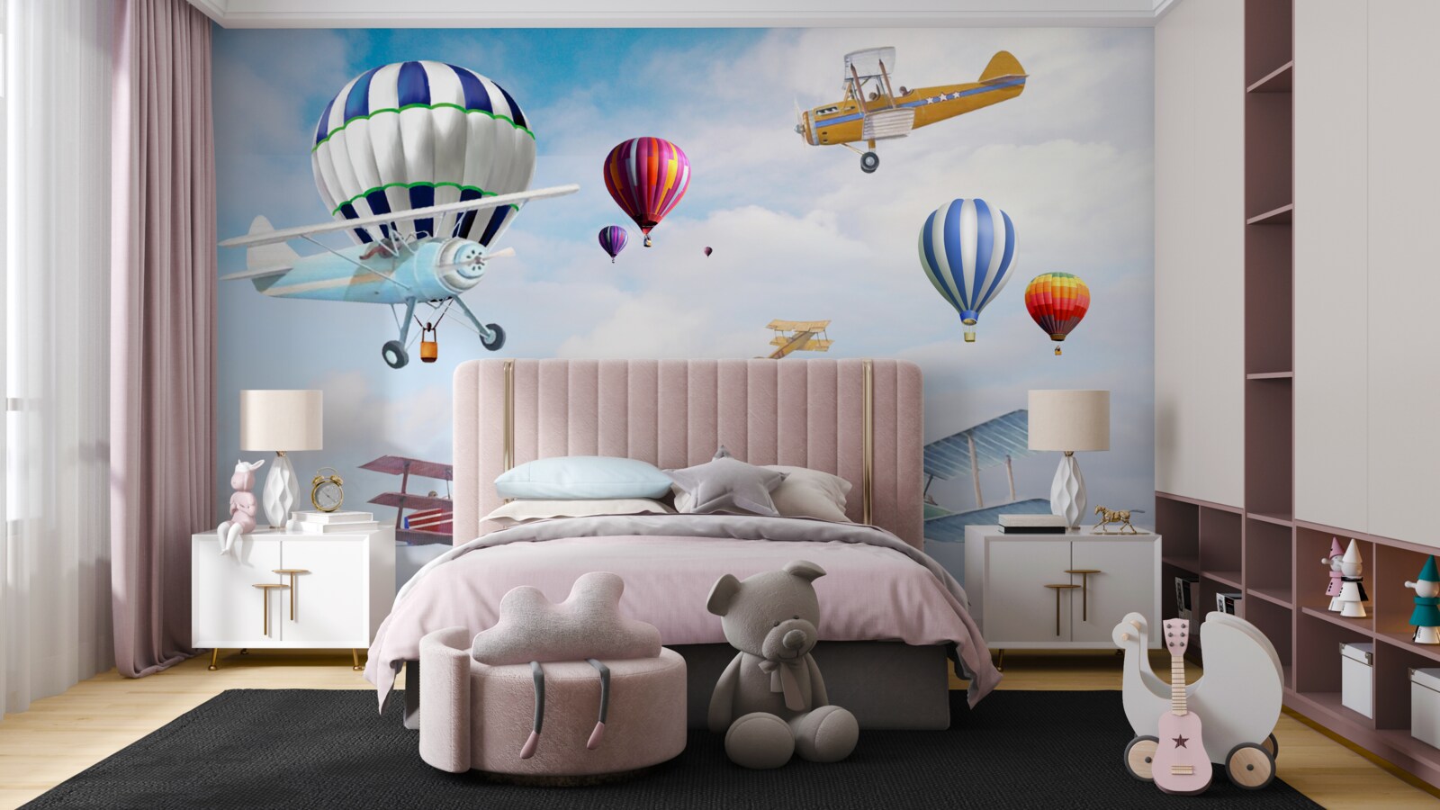 Fototapet manevre aeriene ale aeronavelor și cilindrilor