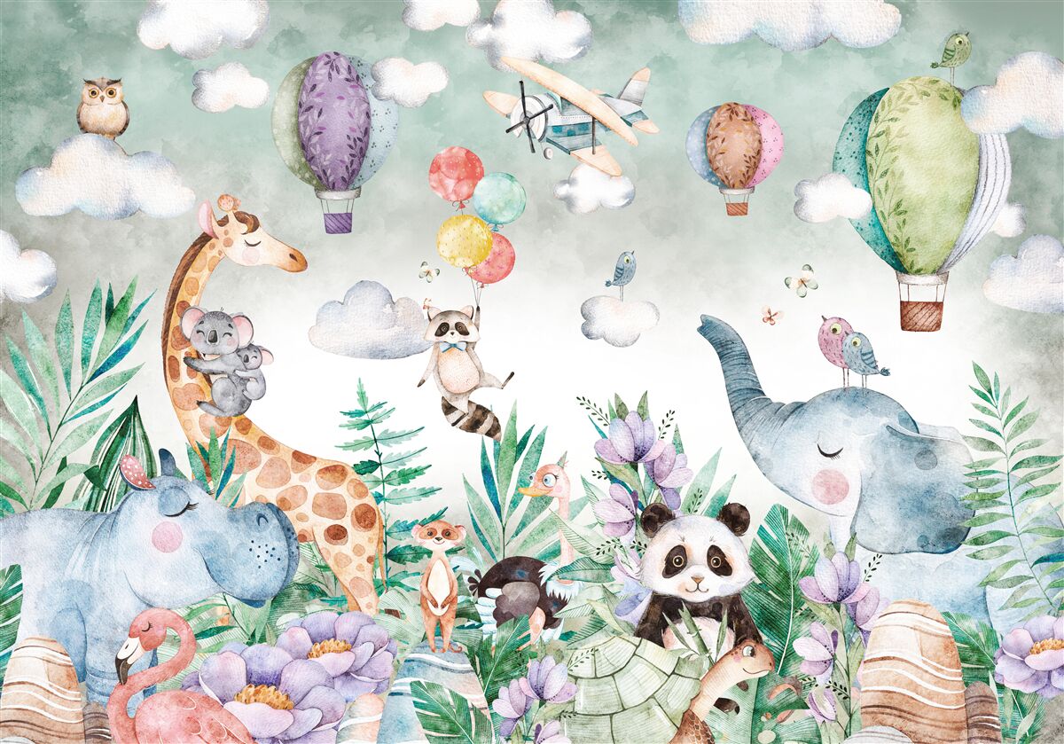 Fototapet animale care se odihnesc și se bucură de prietenie