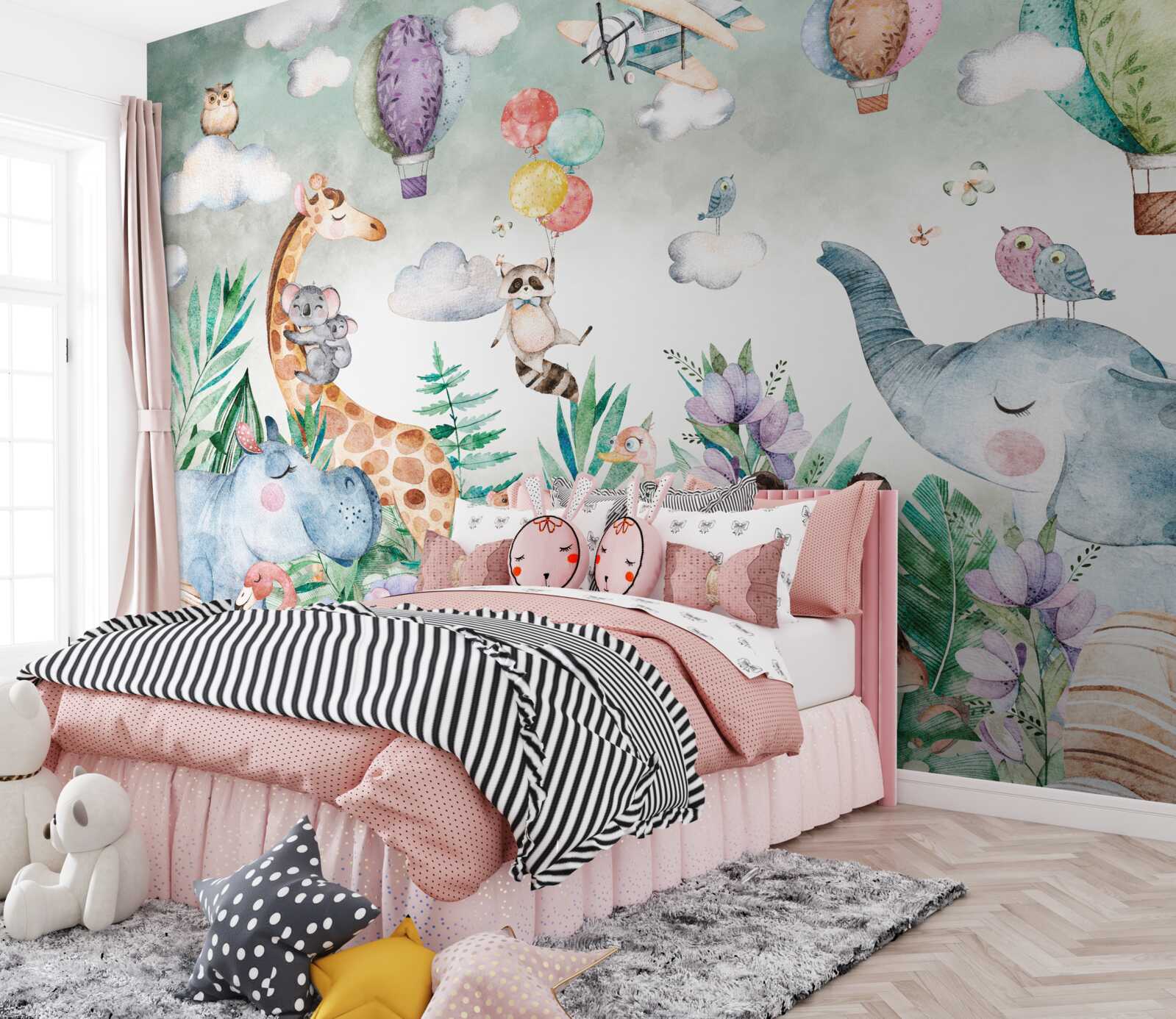 Fototapet animale care se odihnesc și se bucură de prietenie