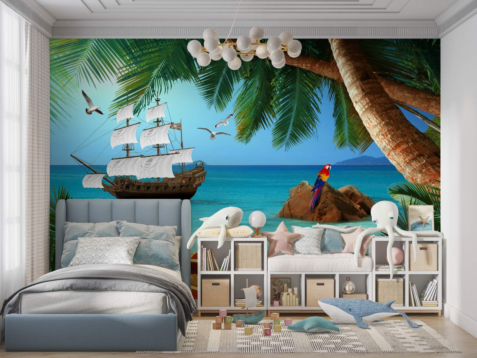 Fototapet vedere a navei din fortificația pirat