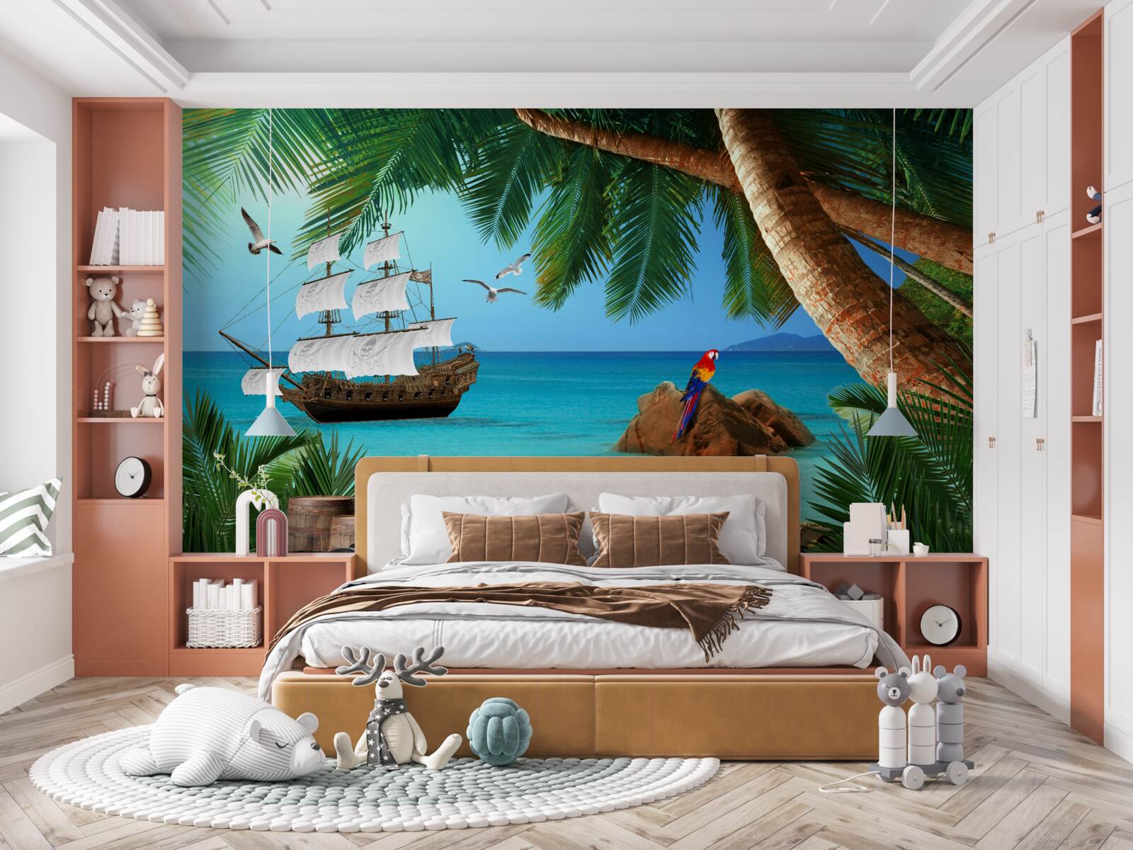 Fototapet vedere a navei din fortificația pirat