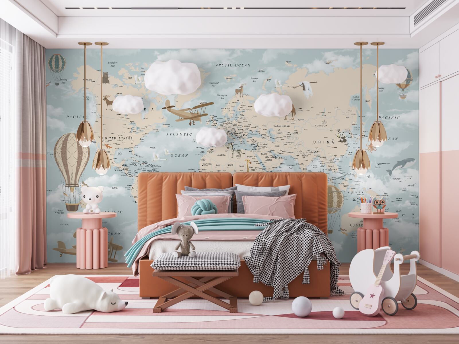 Fototapet hartă fascinantă a lumii