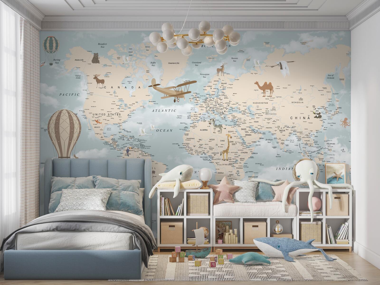 Fototapet hartă fascinantă a lumii