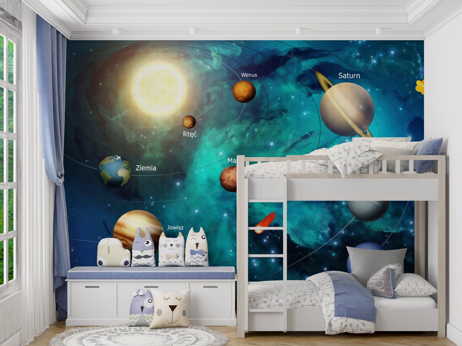 Fototapet set de planete din univers