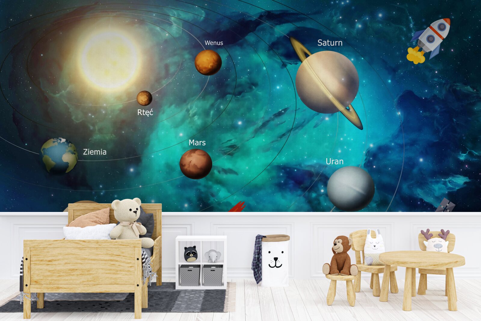 Fototapet set de planete din univers