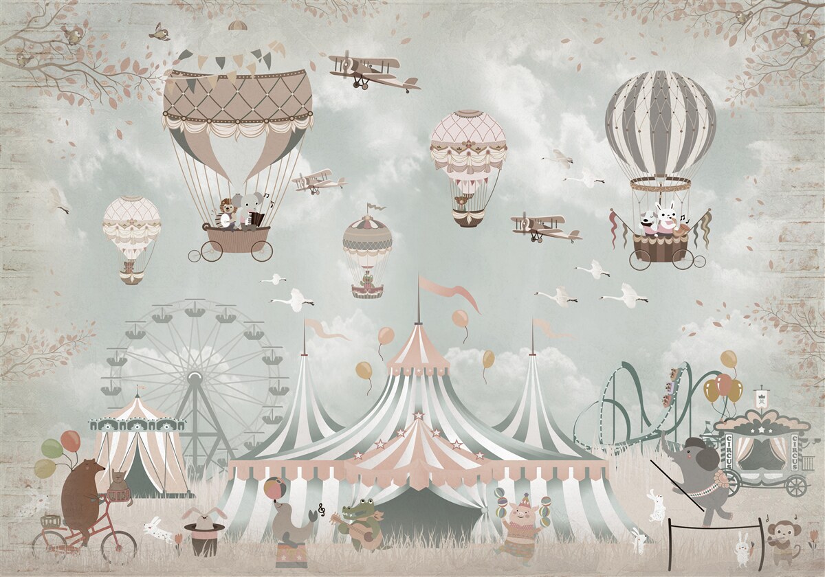 Fototapet baloane umplute cu aer într-un parc tematic