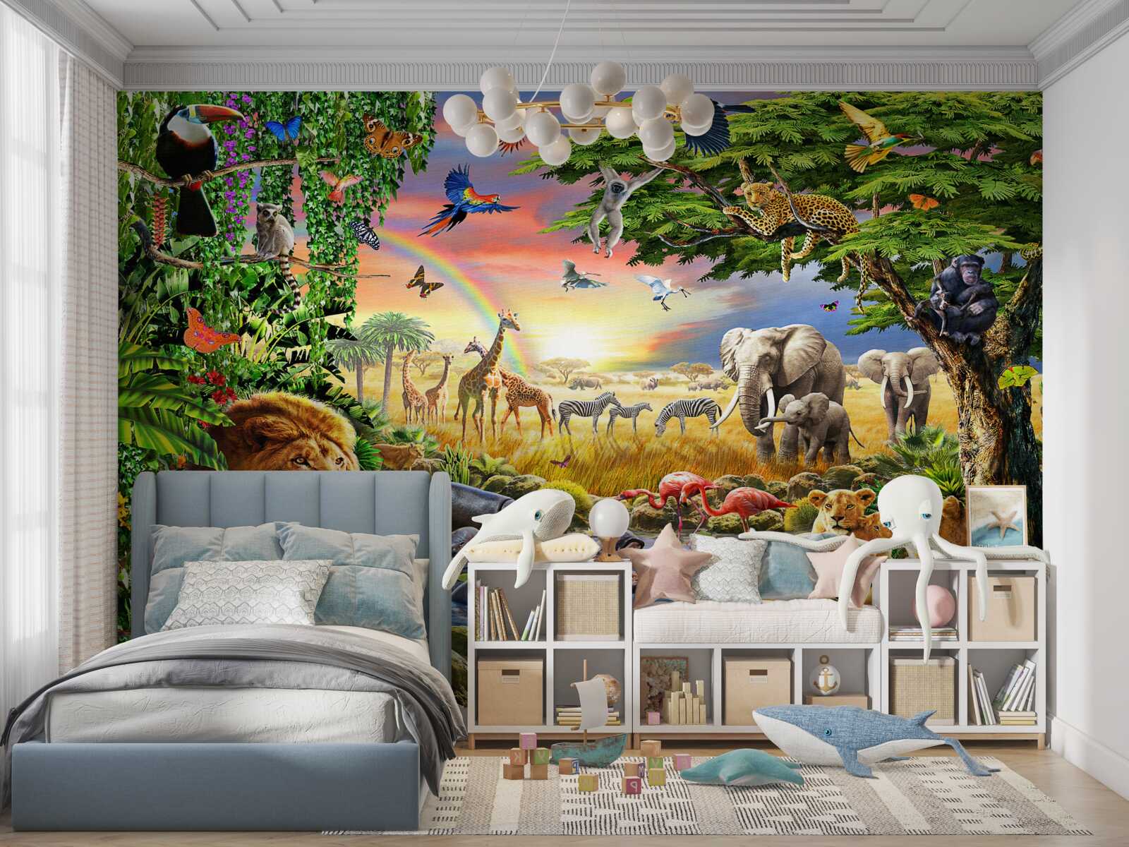 Fototapet junglă într-o carte