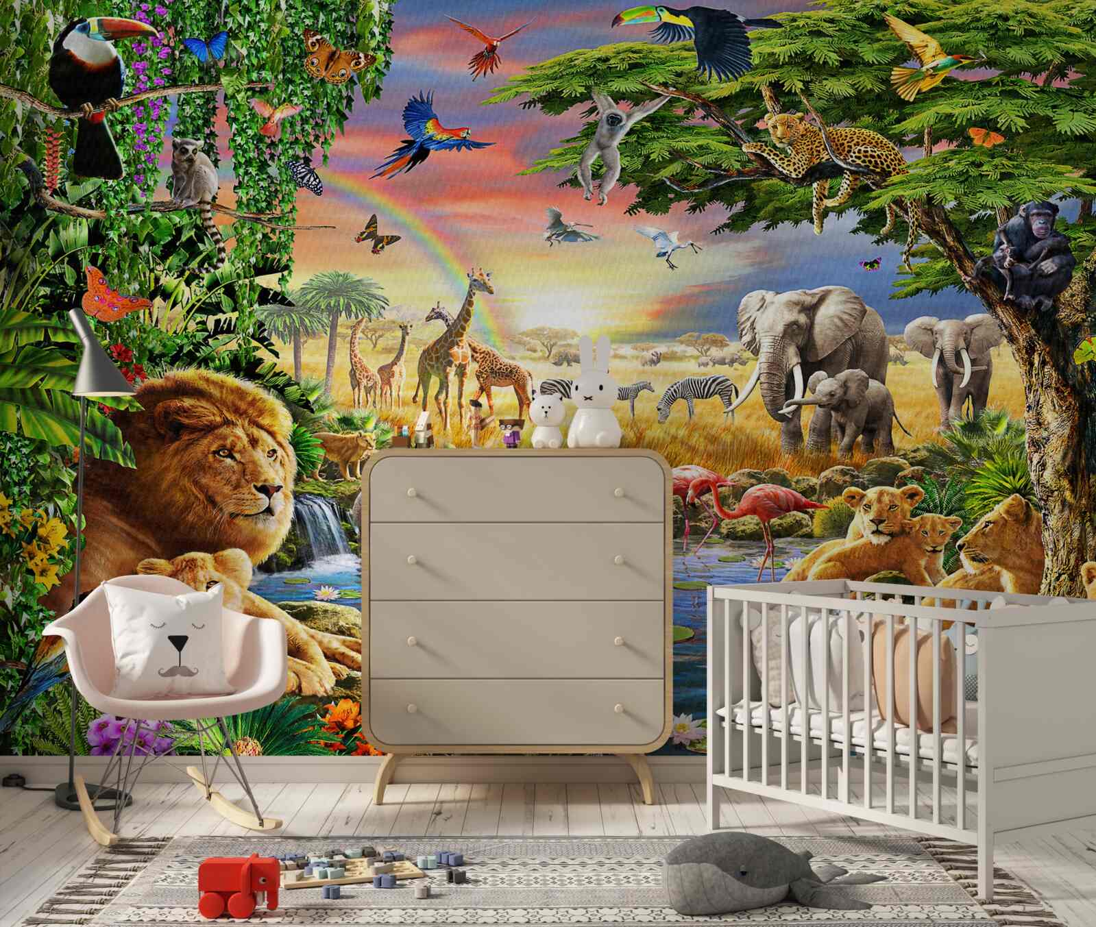 Fototapet junglă într-o carte