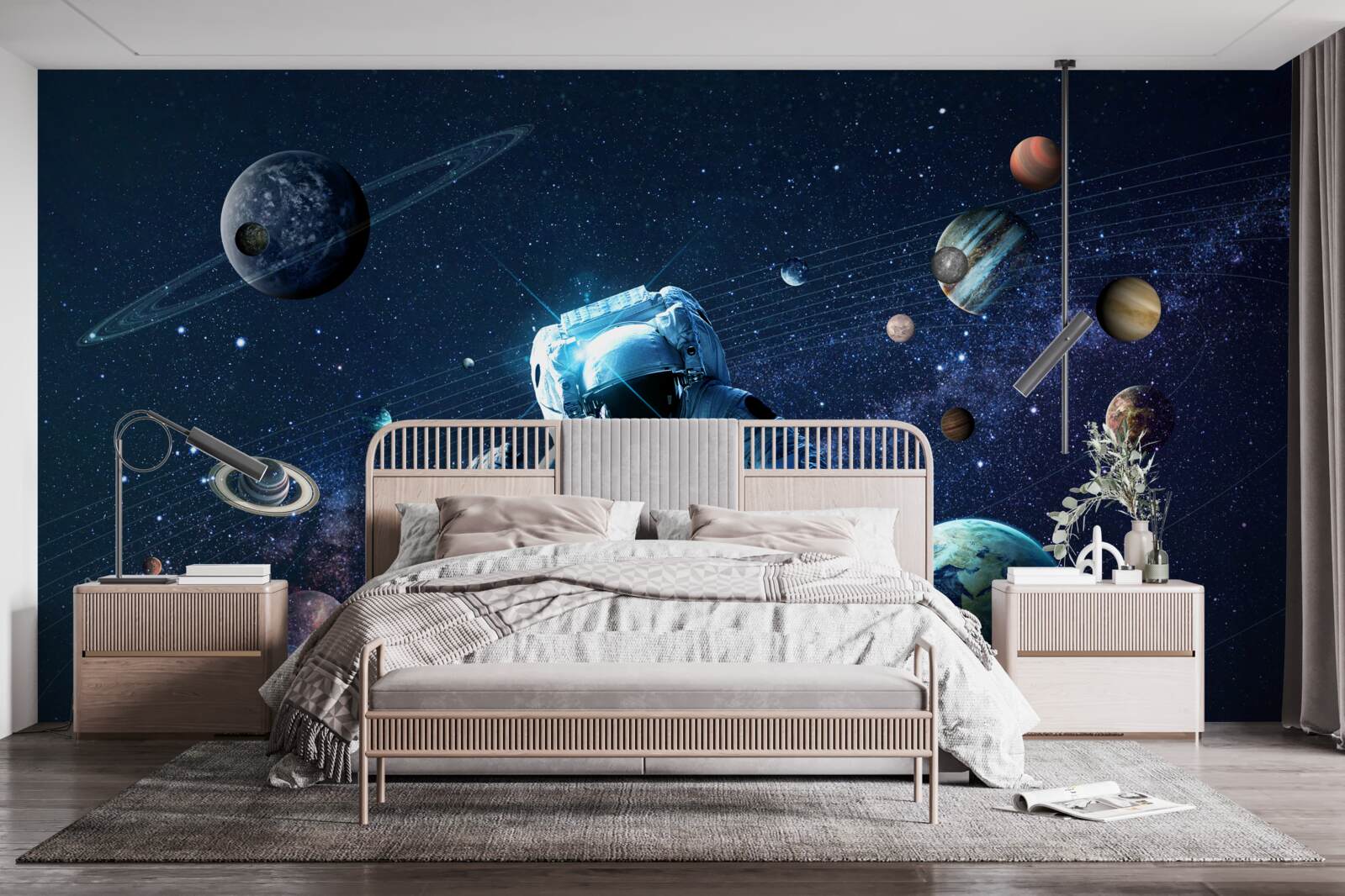 Fototapet astronaut în univers