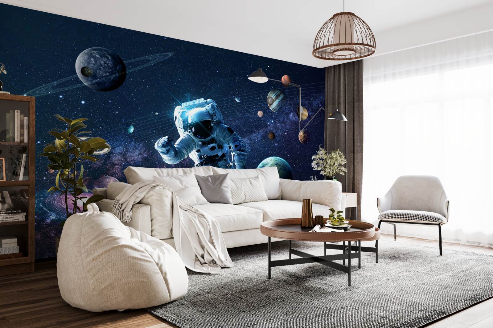 Fototapet astronaut în univers