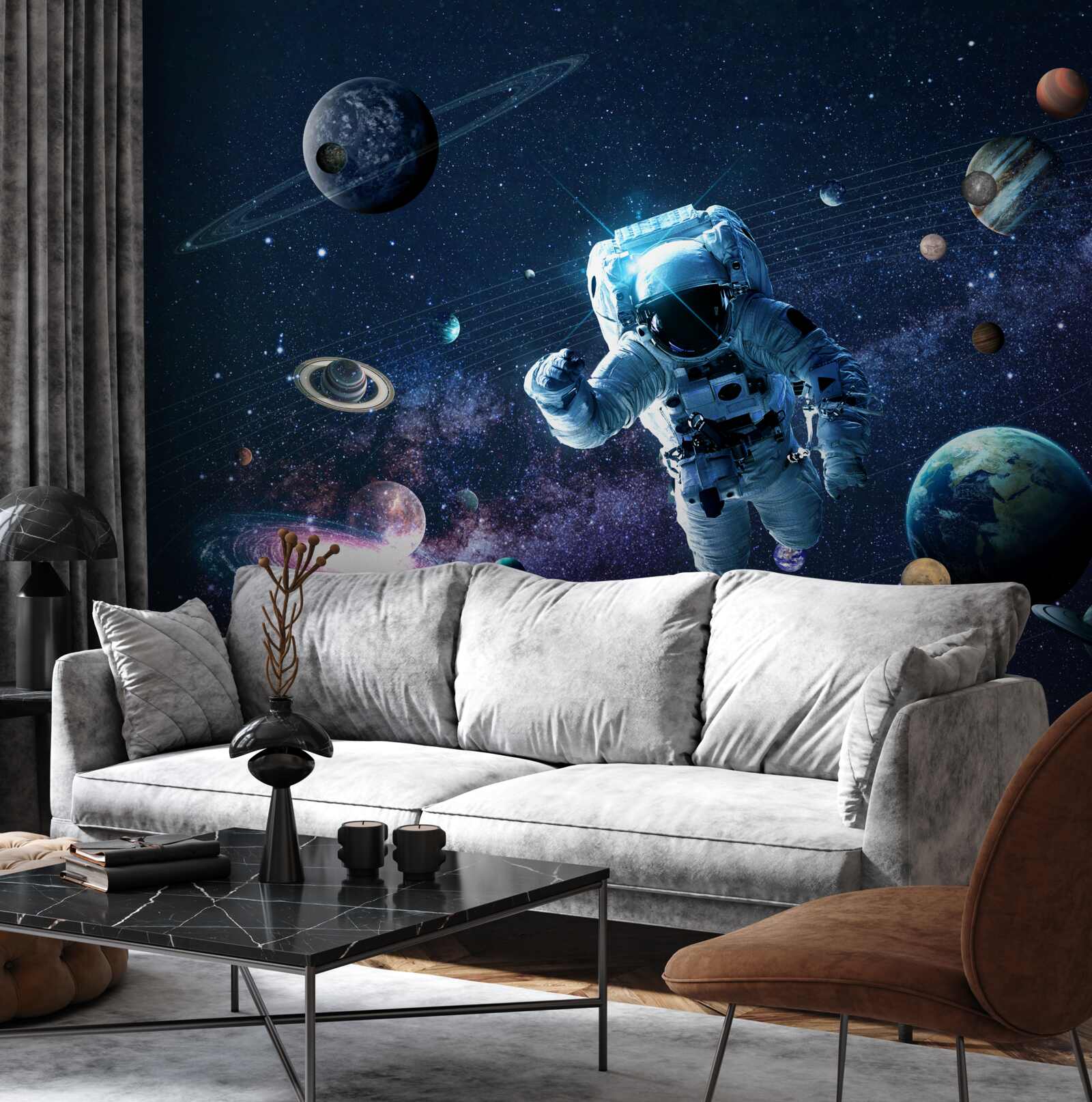 Fototapet astronaut în univers