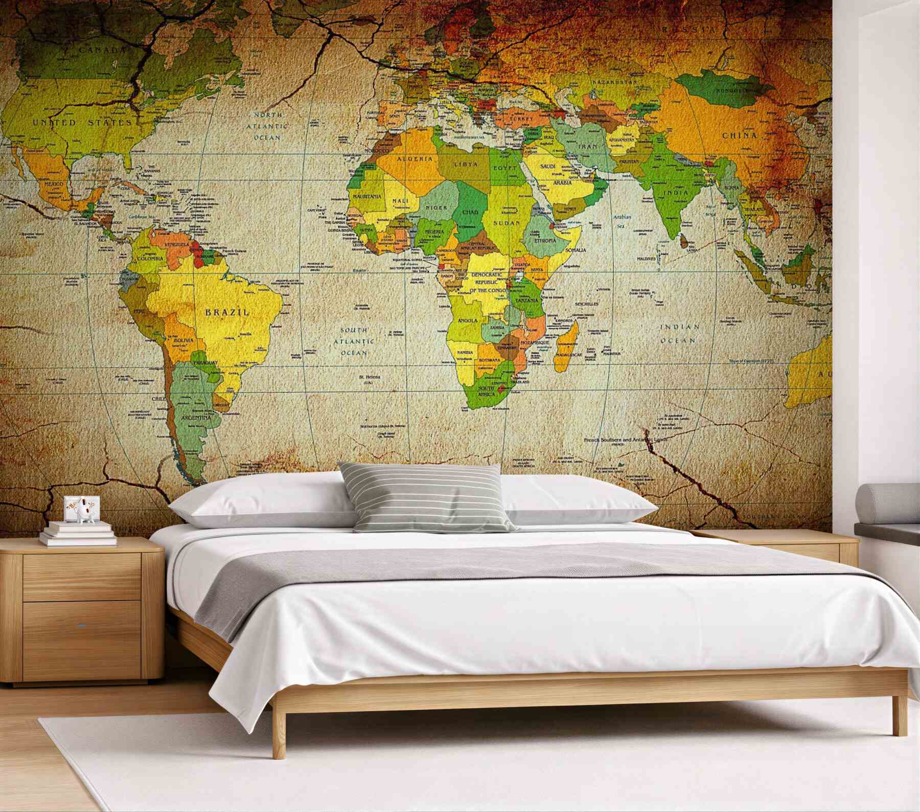 Fototapeta mapa geograficzna świata