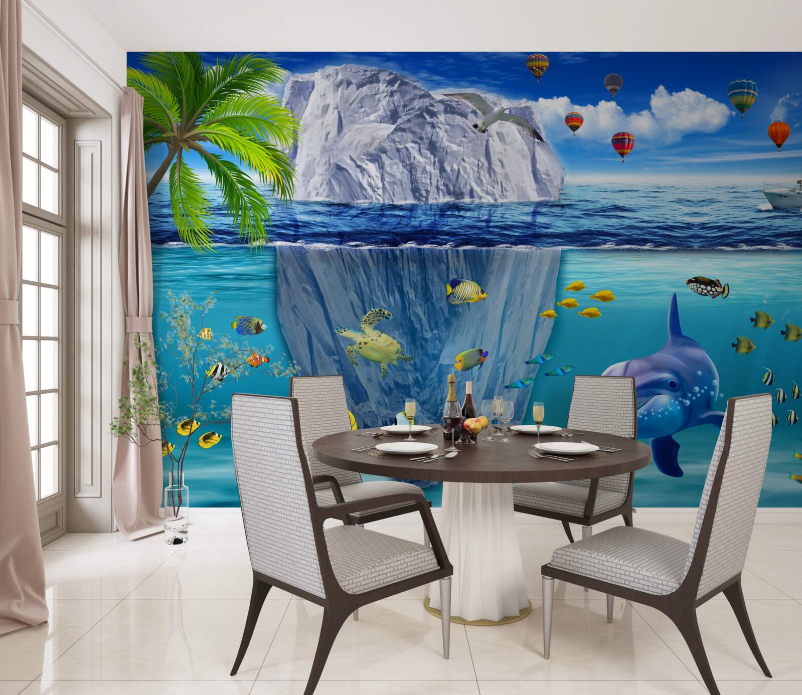 Fototapet specii marine subacvatice