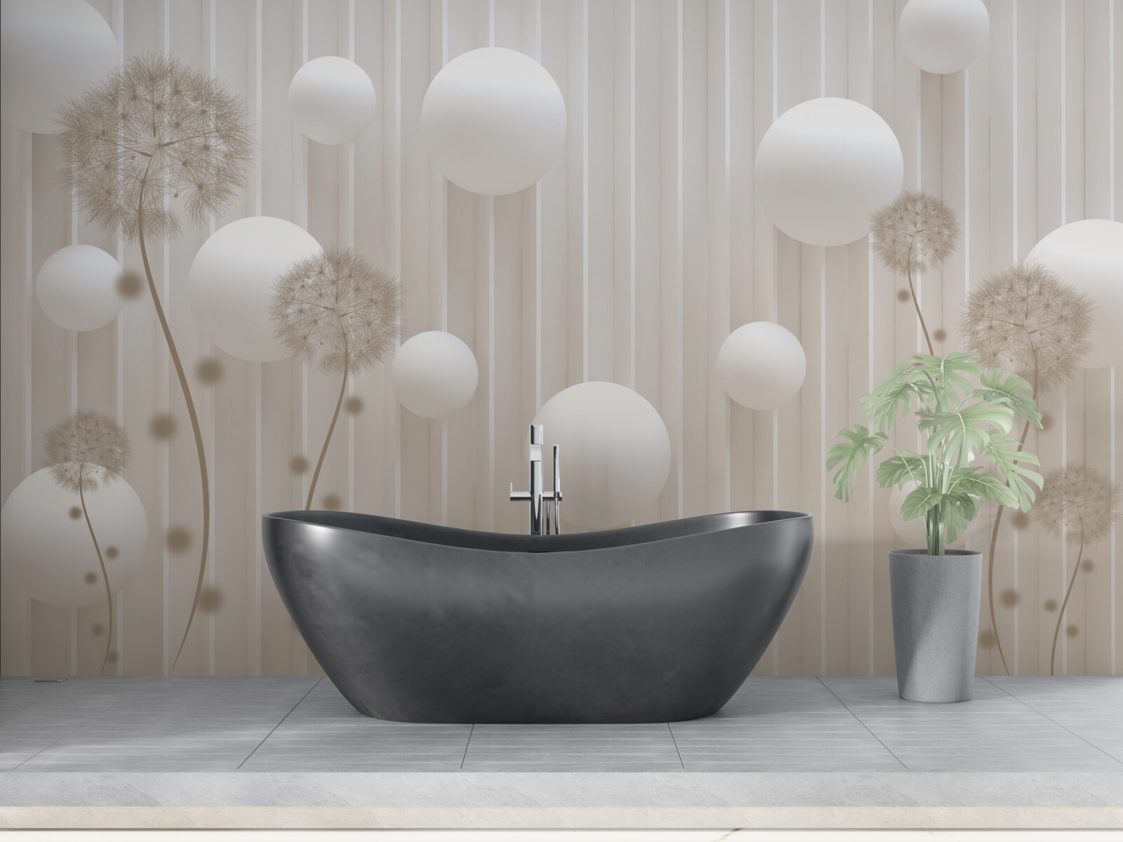 Fototapet mărgele și lapte în roz deschis