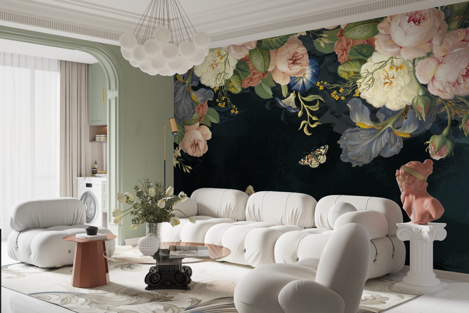 Fototapet diferite nuanțe pe un fundal închis