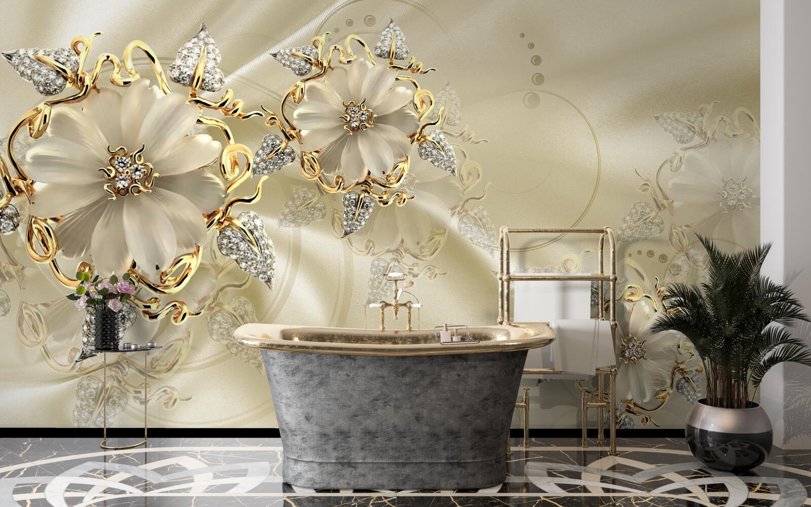 Fototapet broșă fascinantă realizată din metale prețioase