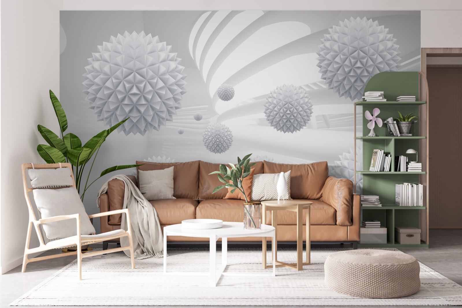 Fototapet bile țepoase care plutesc în stare de imponderabilitate