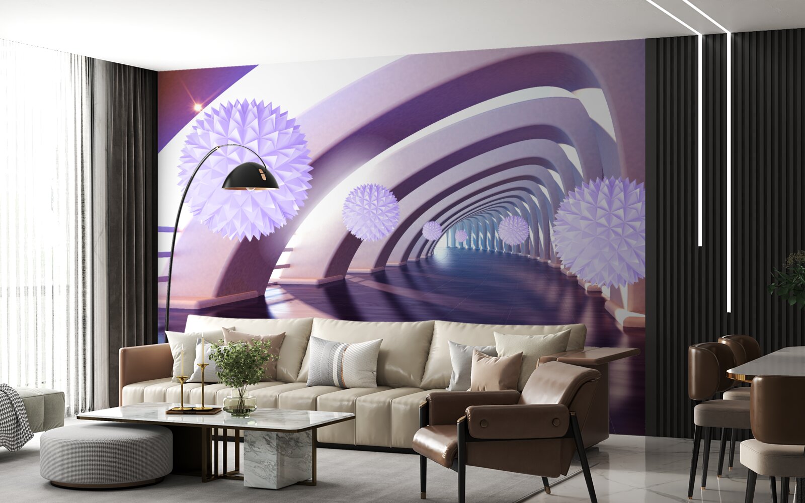 Fototapet tranziție formată din sfere ambigue