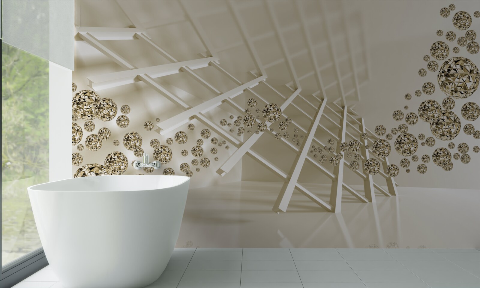 Fototapet bile cu ricoșeu strălucitor