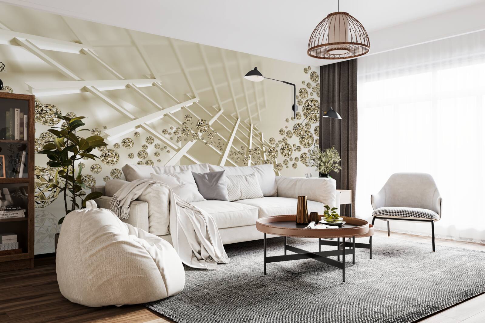 Fototapet bile cu ricoșeu strălucitor