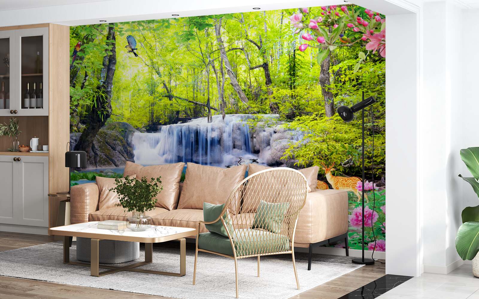 Fototapet cascada de vară are magia naturii în ea