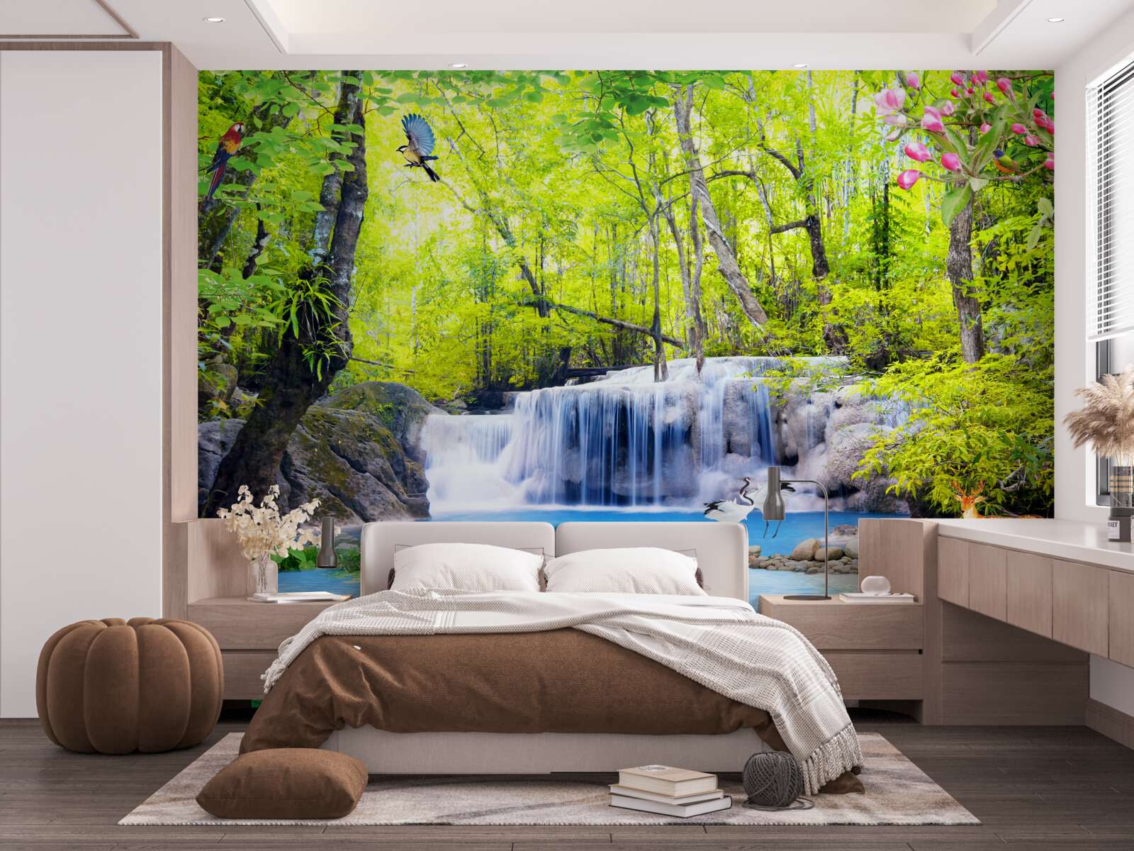 Fototapet cascada de vară are magia naturii în ea