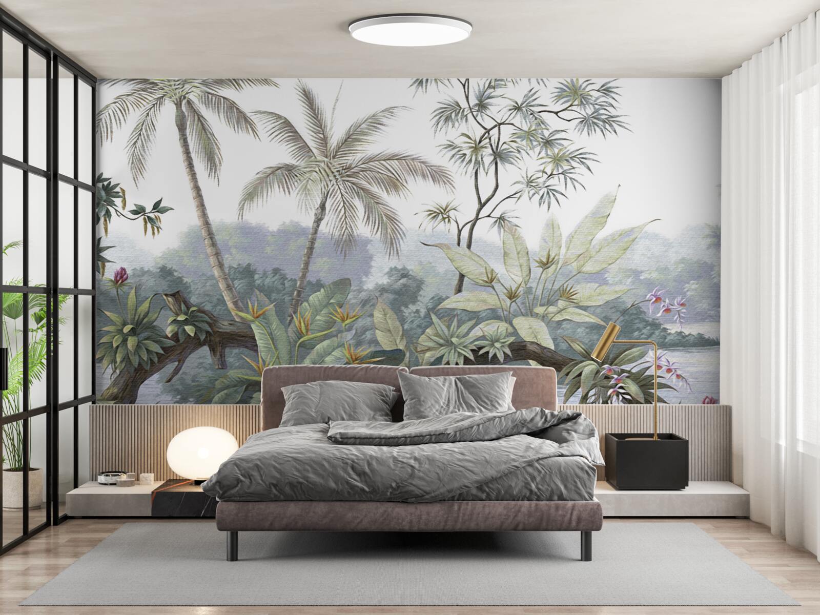 Fototapet plante în junglă după ploaie