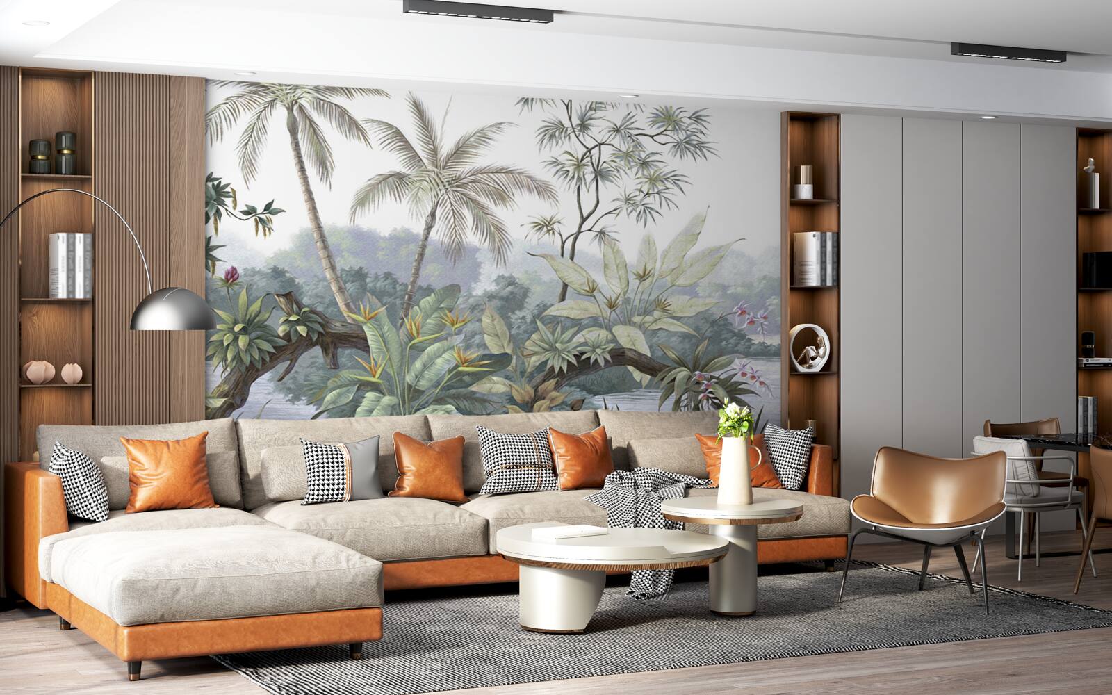 Fototapet plante în junglă după ploaie