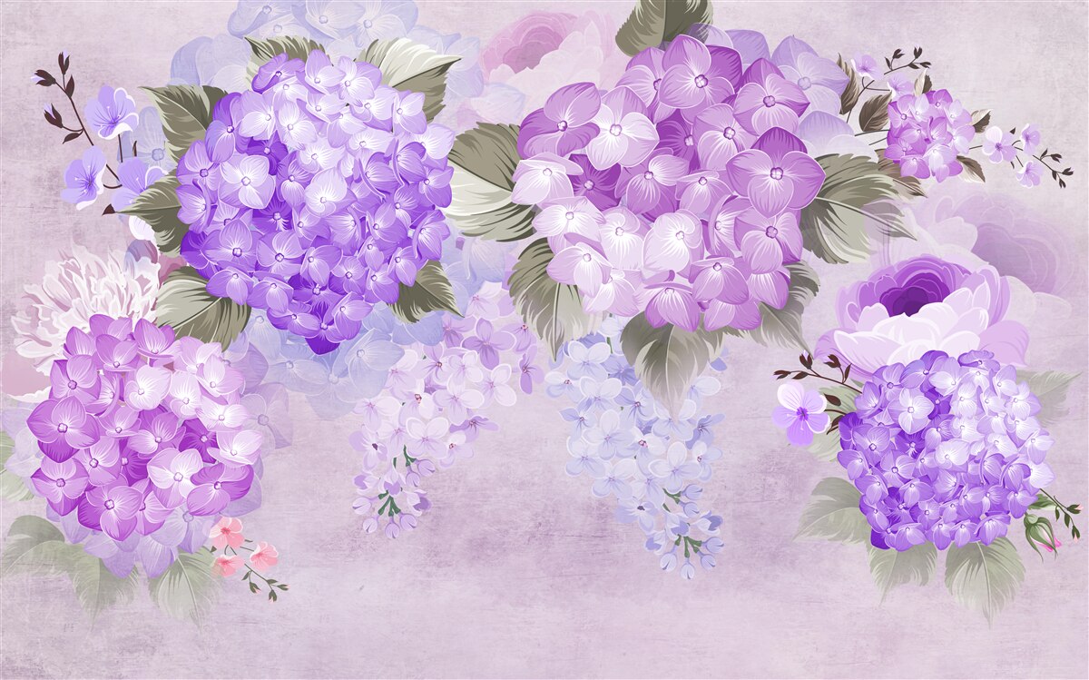 Fototapet combinație de culori în nuanțe de violet