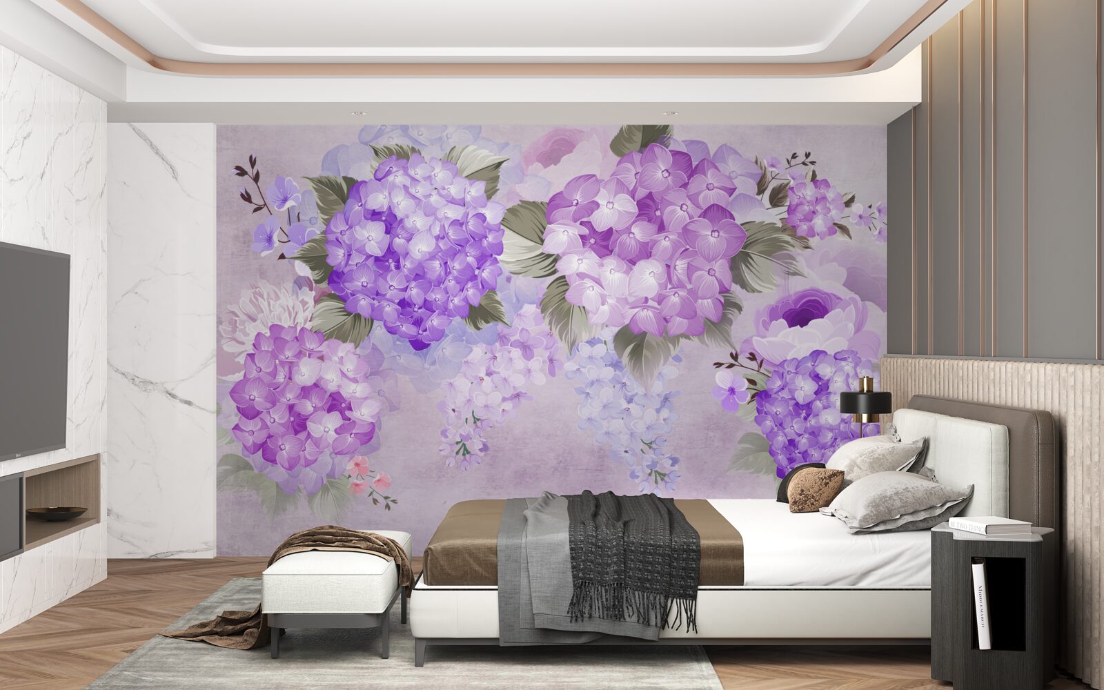 Fototapet combinație de culori în nuanțe de violet