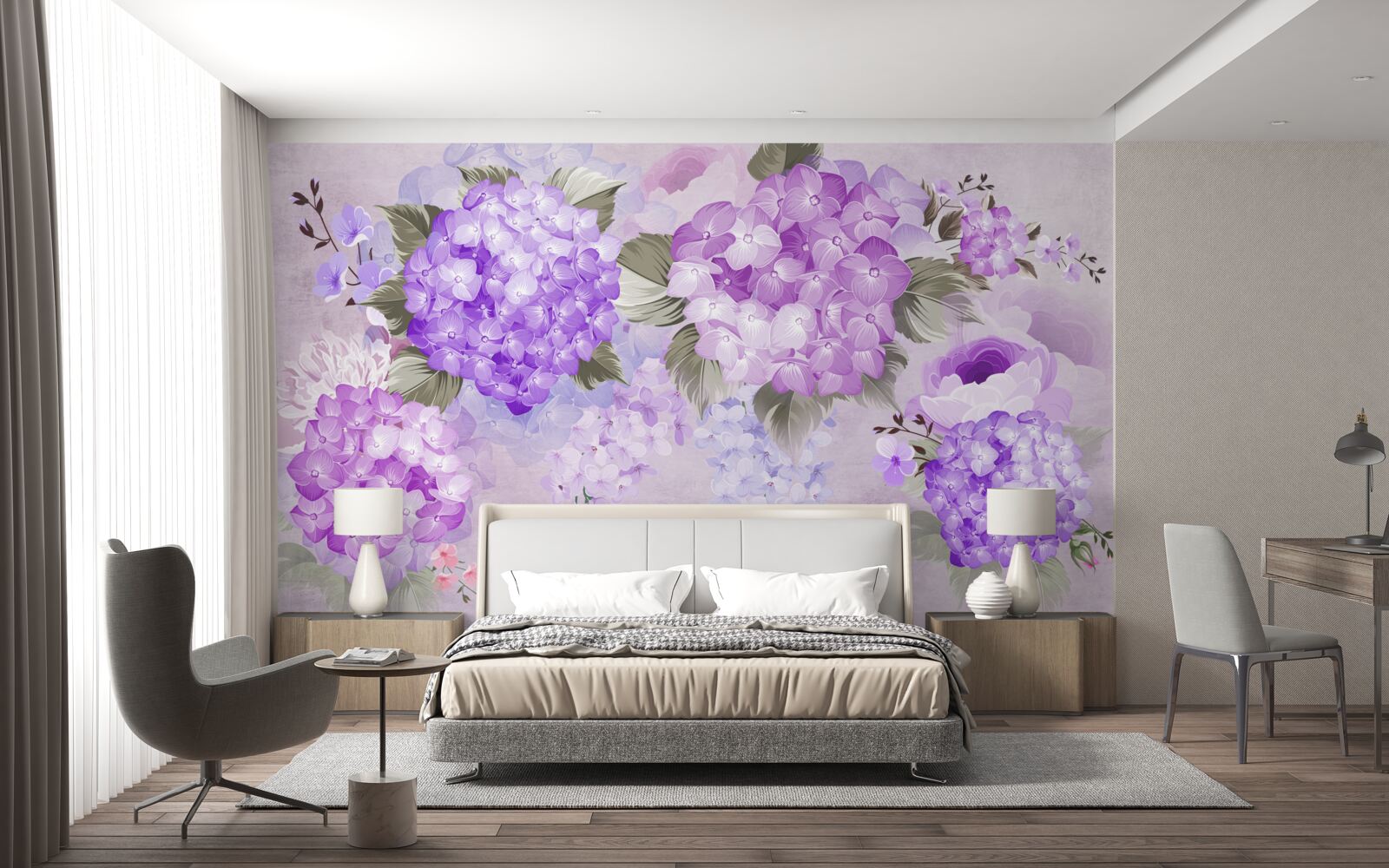 Fototapet combinație de culori în nuanțe de violet