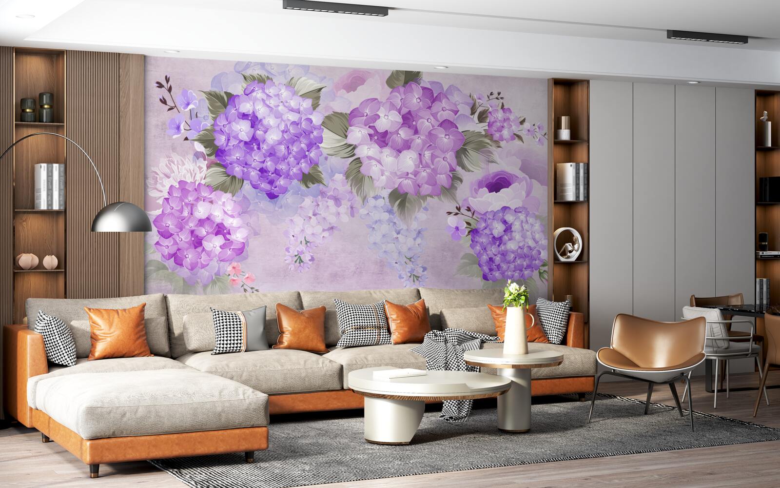 Fototapet combinație de culori în nuanțe de violet