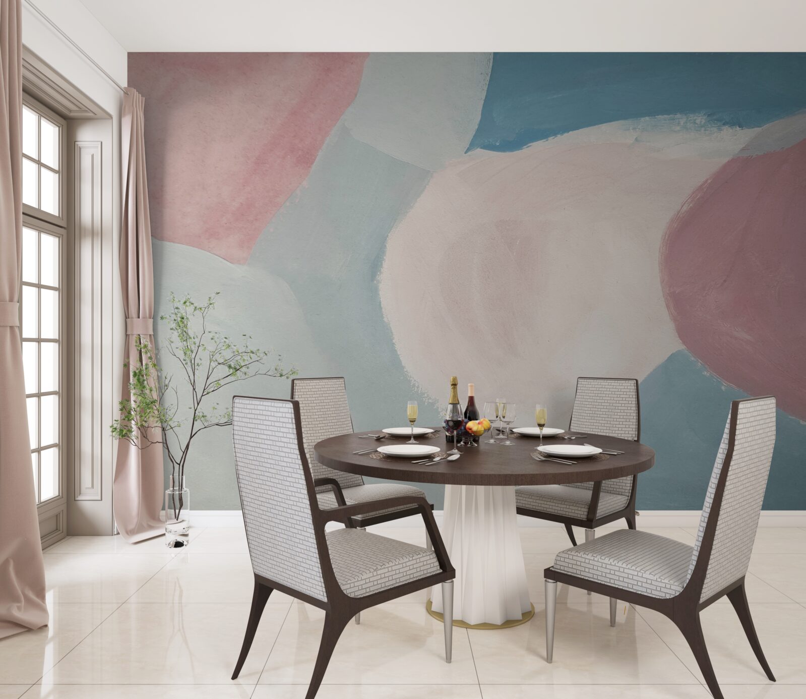 Fototapet pete palide de culoare