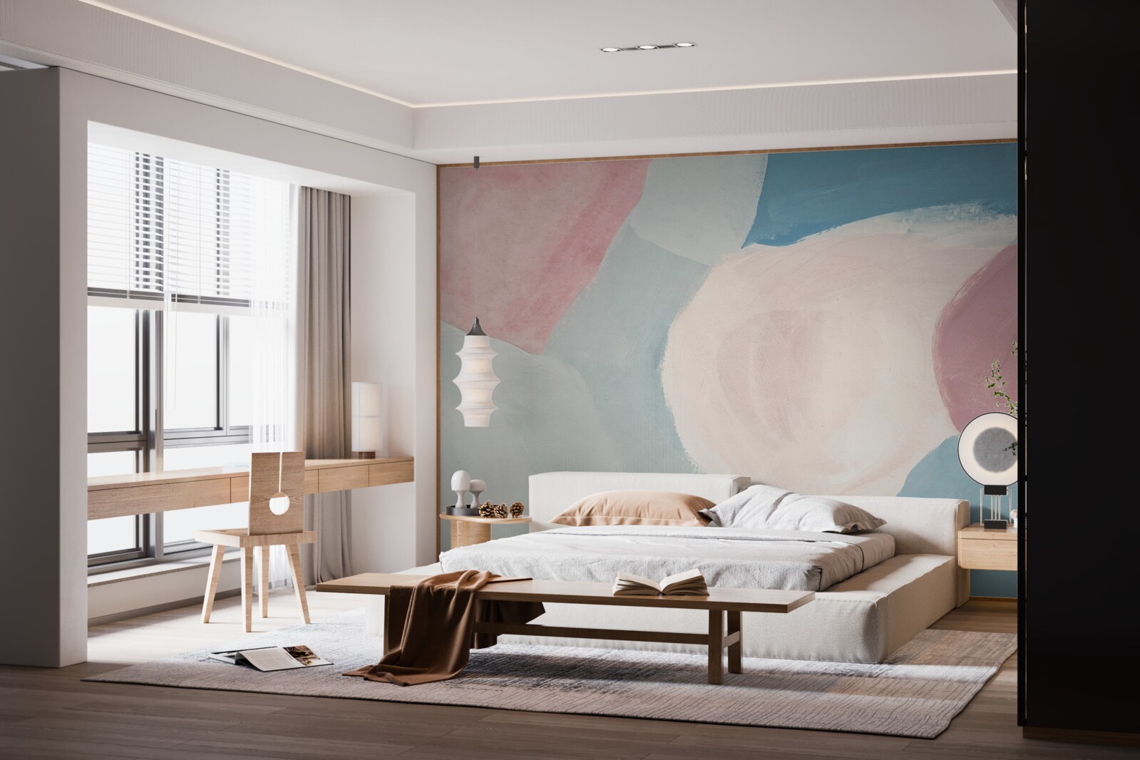 Fototapet pete palide de culoare