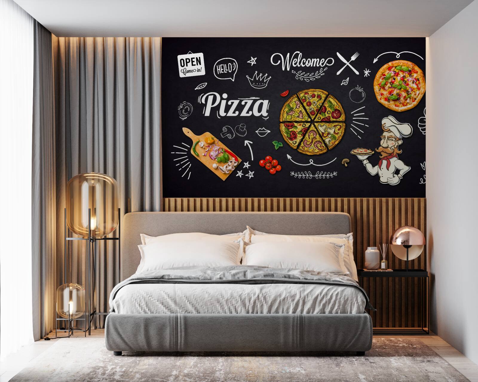 Fototapet gătiți cu pizza