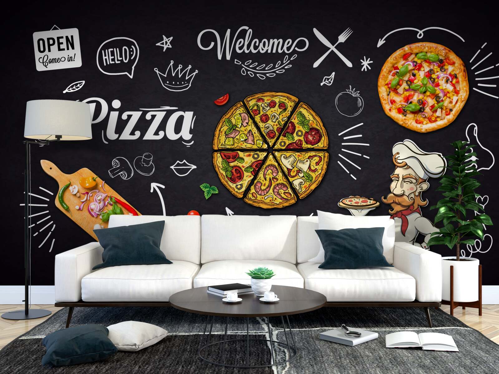 Fototapet gătiți cu pizza