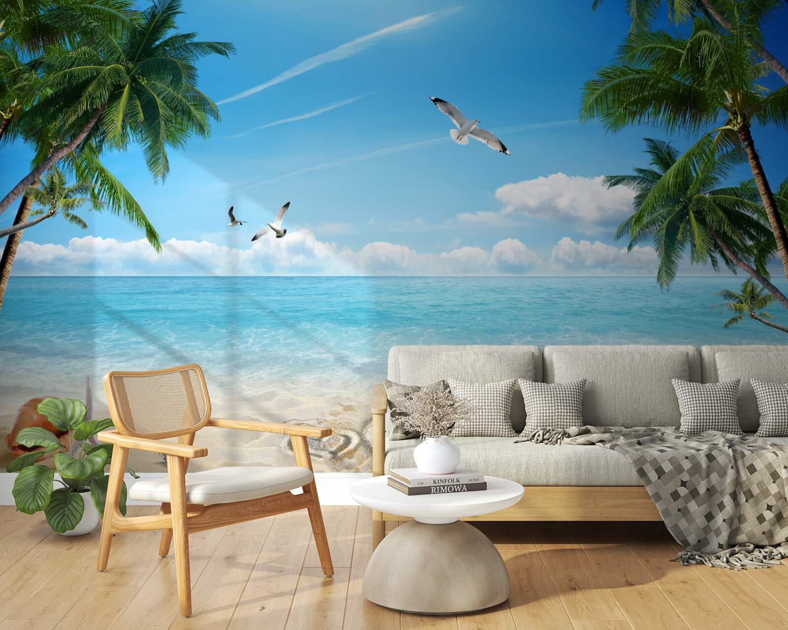 Fototapet ocean și plajă nisipoasă