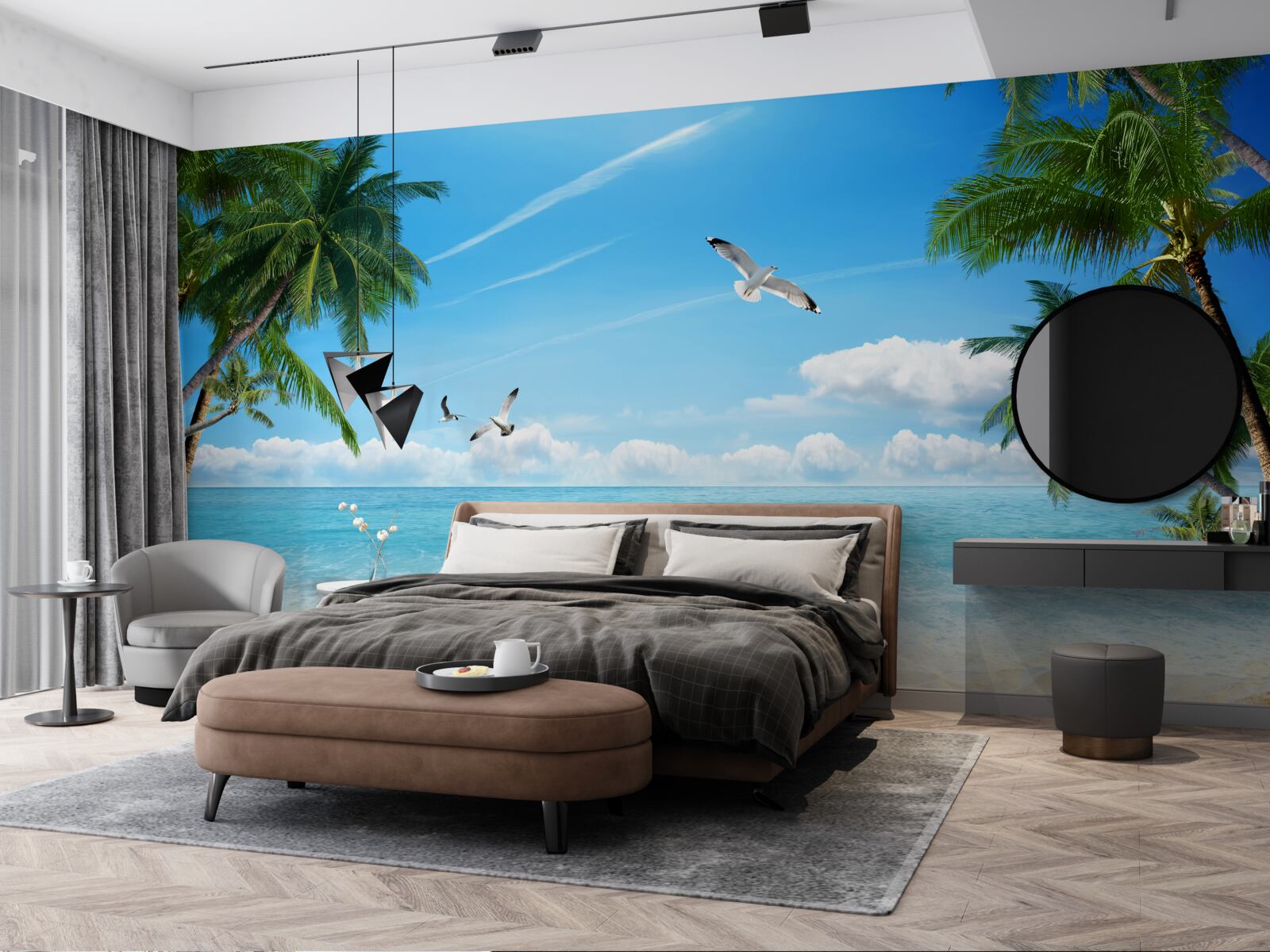 Fototapet ocean și plajă nisipoasă