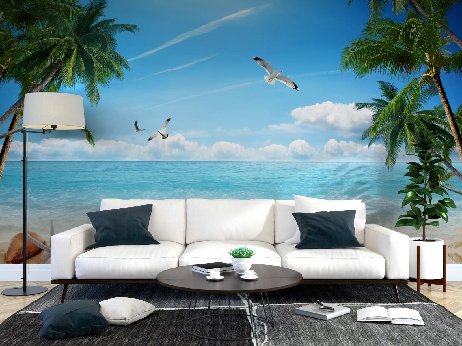 Fototapet ocean și plajă nisipoasă