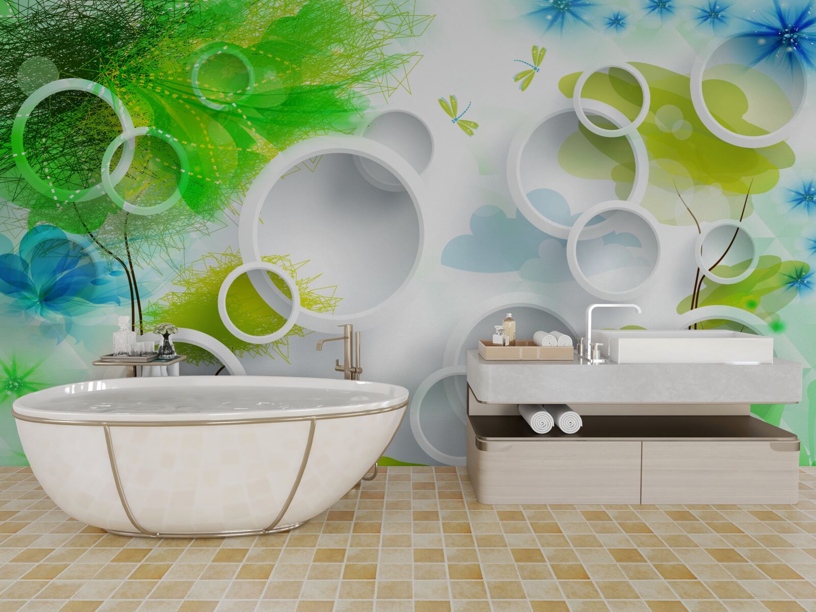 Fototapet o explozie de culori de vară