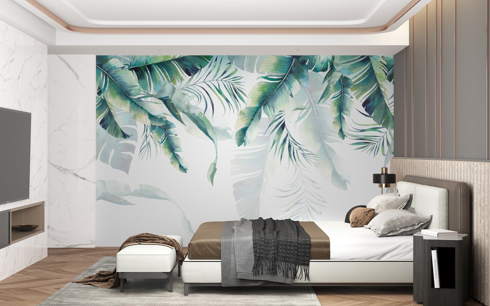 Fototapet frunze verzi tropicale