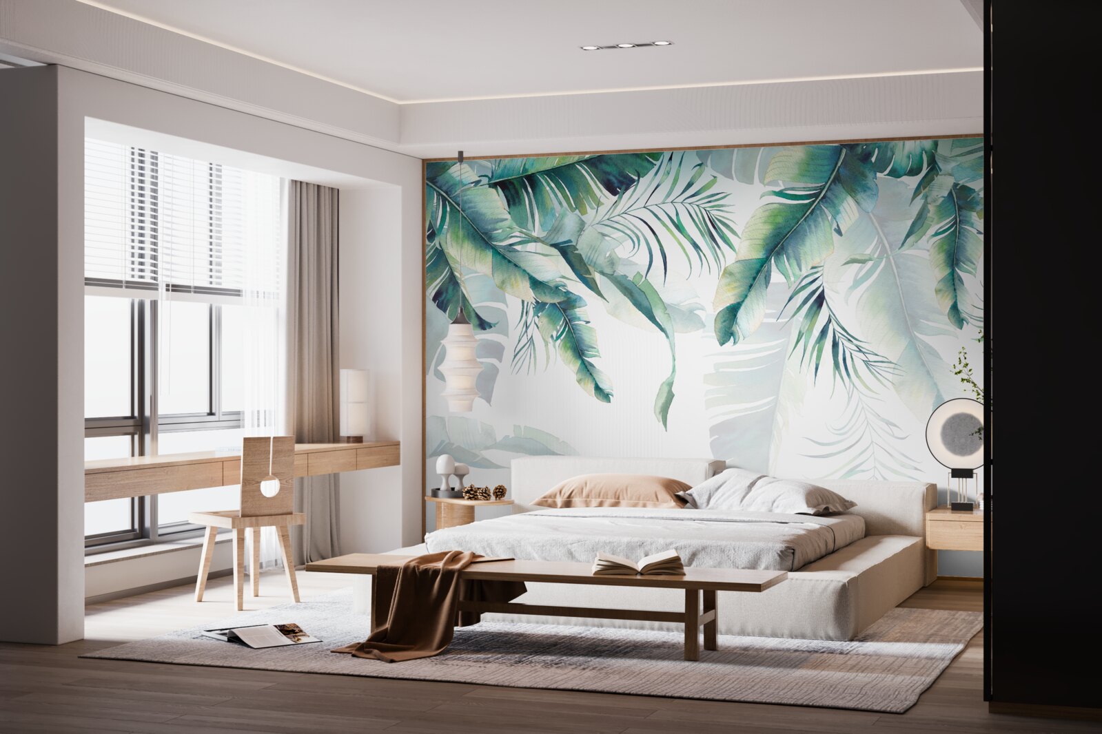 Fototapet frunze verzi tropicale